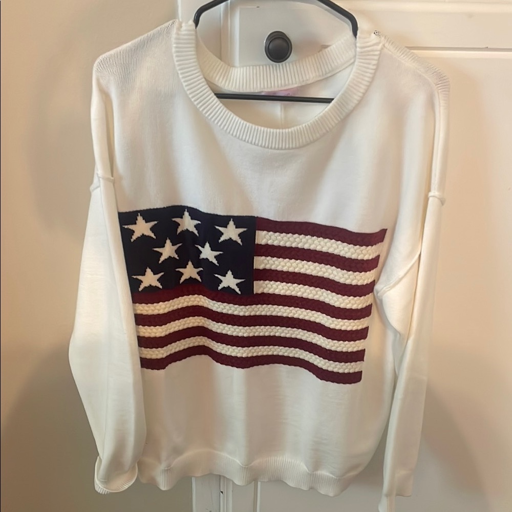 Pink Lily White Knit Sweater